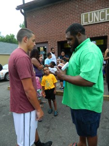 Michael Allessandra of Wethersfield first met Chris at a football where he volunteered.