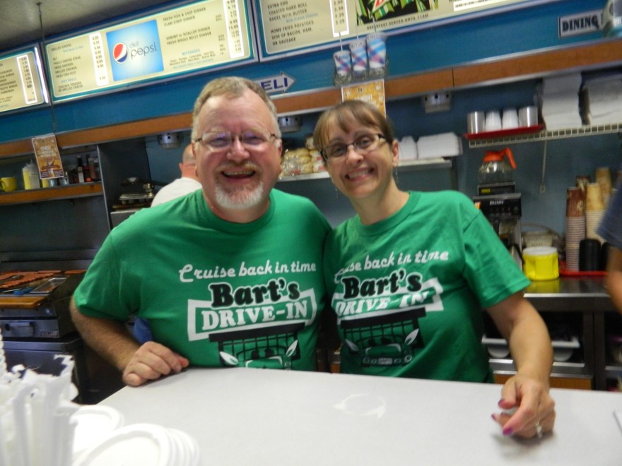It's true love for Windsor, Ct.'s first couple as  Mayor Don Trinks' wife Barbara joined him behind the counter Friday night. 