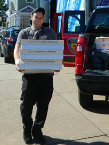 Carrying in the bisquits.