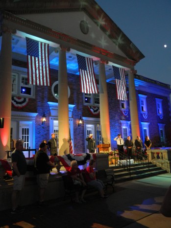 On the steps of Windsor CT Town Hall honoring the fallen of 9/11.