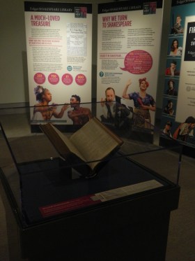 FIRST FOLIO on display at the Benton Museum.