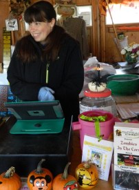 Burr... inside Brown's Harvest farm shop!