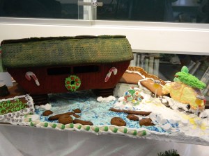 A candy coated New England covered bridge.