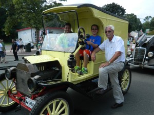 Three generations of the Hoch Family who own and operate shady Glen Dairy Stores - shown at the 2012 Crusin' on Main - Manchester, Connecticut.