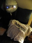 The Patriots t-shirt I bought after out first Super Bowl victory and wore last night..