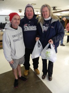 Mike and Melane met a former classmate at the Windham Elks Tom spector, he helped make the grinders for the Bigg Play fundraisers.